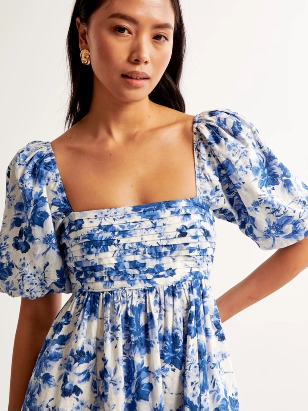 Abercrombie & Fitch Emerson Blue and White Floral Mini Dress